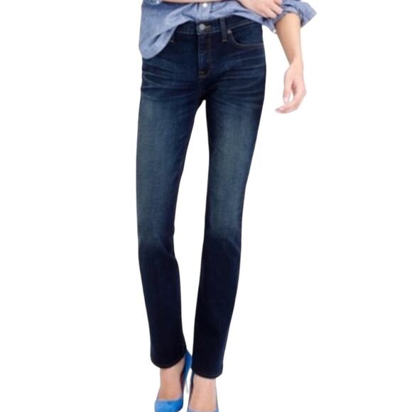 J.CREW Matchstick Stretch Denim Straight Leg Blue Jeans ~ Women's Size 27 Short - Picture 1 of 6